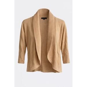 Ralph Lauren Tan 100% Cotton Open Front Cardigan S